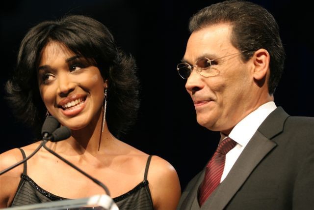 Presenters Patsi Arias and Jorge Ramos, WNJU Telemundo